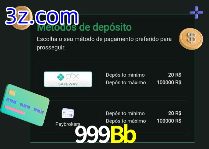 O cassino 999Bb oferece uma grande variedade de métodos de pagamento